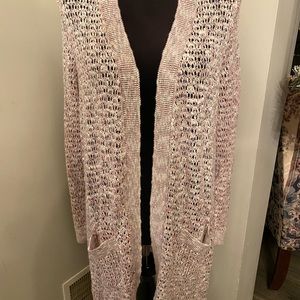 Lane Bryant long crochet sweater cardigan 14/16